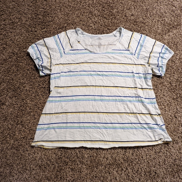 St John's bay women's 0x stripe tshirt - Picture 2 of 4